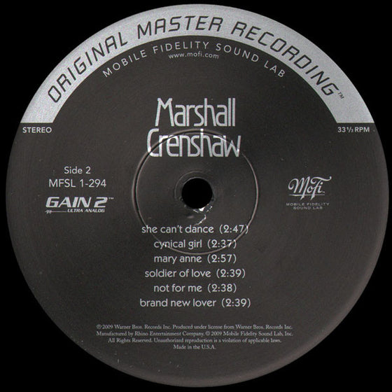 Marshall Crenshaw (Ultra Analog, Half-speed Mastering)