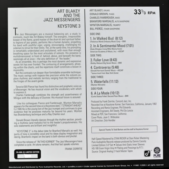Art Blakey & the Jazz Messengers - Keystone 3 (2LP, Red vinyl, Half-speed mastering)