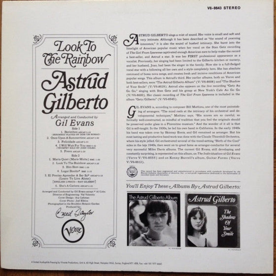 Astrud Gilberto – Look To The Rainbow 