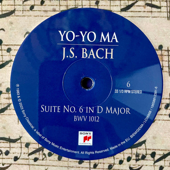 Bach - 6 Suites for Unaccompanied Cello - Yo-Yo Ma - The 1983 Sessions (3LP, Picture disc, Japanese Edition)