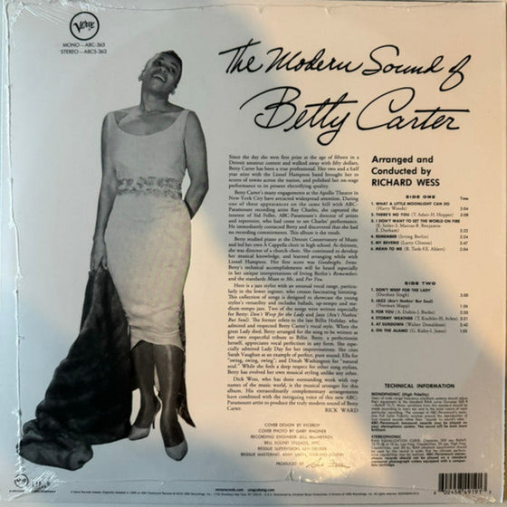 Betty Carter - The Modern Sound Of Betty Carter