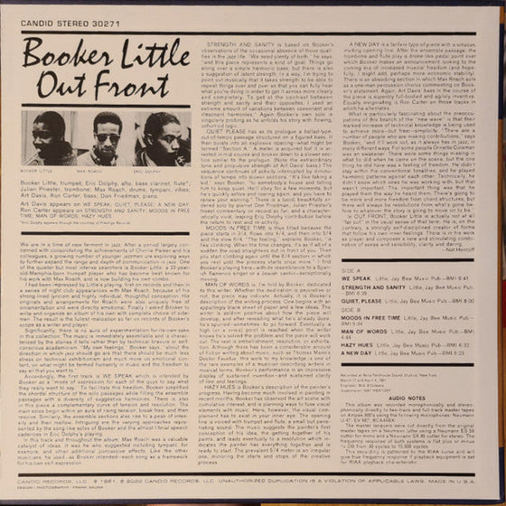 Booker Little - Out Front (Candid)