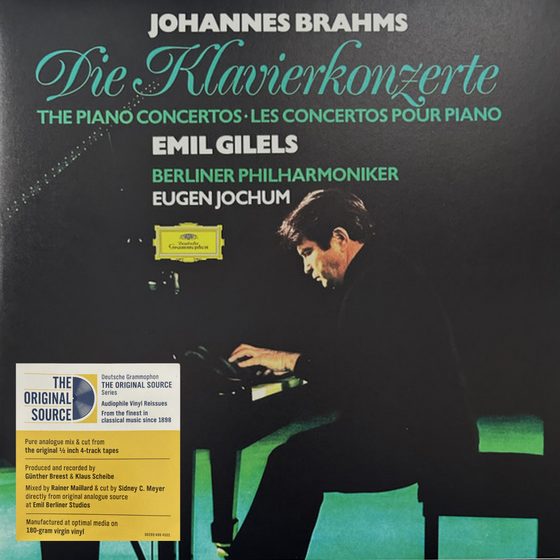 Brahms - Piano Concertos No. 1 & 2 - Emil Gilels, Eugen Jochum & The Berliner Philharmoniker (2LP)