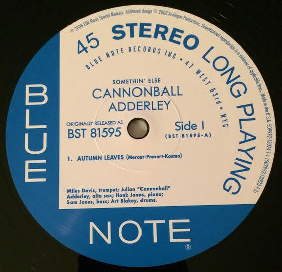 Cannonball Adderley - Somethin' Else (2LP, 45RPM)