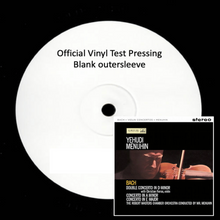  Bach, Yehudi Menuhin, Christian Ferras, Festival Chamber Orchestra, Robert Masters Chamber Orchestra – Violin Concertos(Test Pressing) - Audiophile
