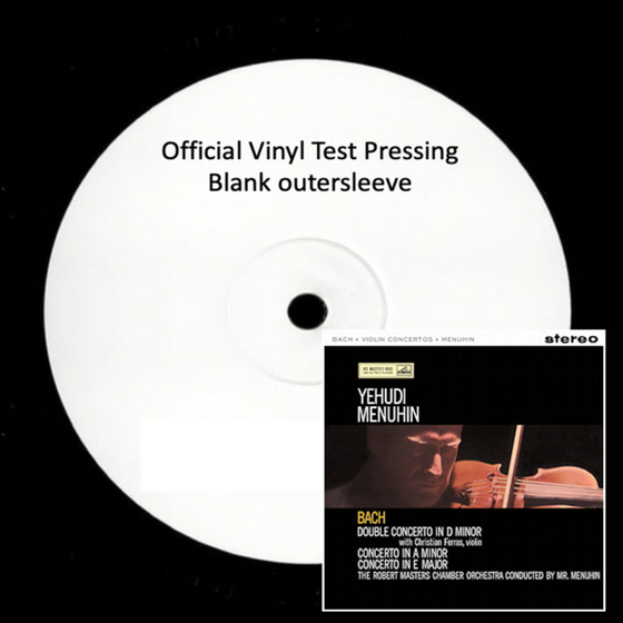 Bach, Yehudi Menuhin, Christian Ferras, Festival Chamber Orchestra, Robert Masters Chamber Orchestra – Violin Concertos(Test Pressing) - Audiophile