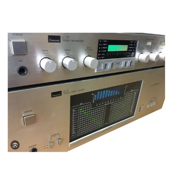 Pre-owned pre-amplifier & amplifier SANSUI C77 + B77