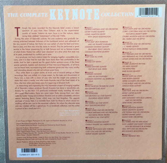 The Complete Keynote Collection (21 LPs, Box set, Mono, 33 & 45 RPM, unsealed)