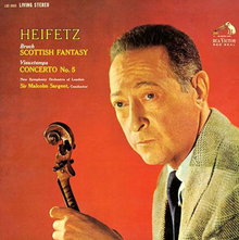  Bruch - Scottish Fantasy - Vieuxtemps - Concerto No. 5 -  Malcolm Sargent & Heifetz (Hybrid SACD)