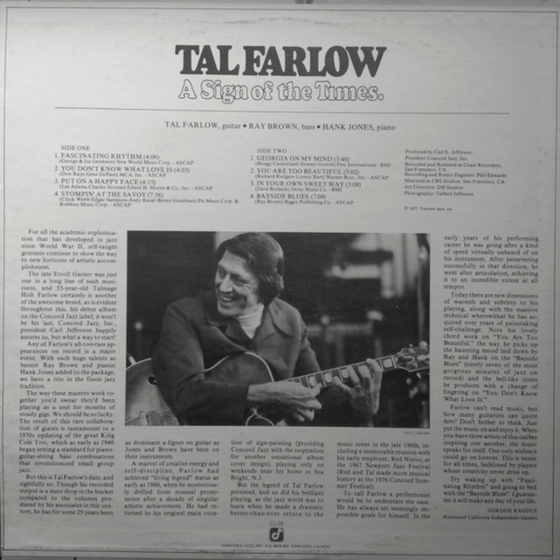 Tal Farlow – A Sign Of The Times - RARITY - Audiophile