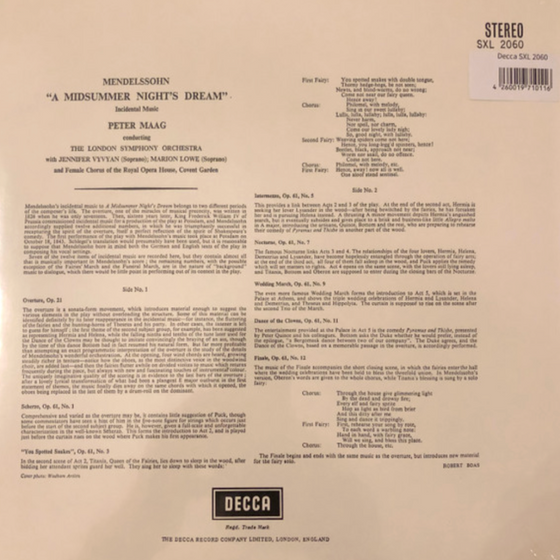 Mendelssohn, Peter Maag · London Symphony Orchestra – A Midsummer Night's Dream