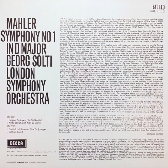 Mahler - Georg Solti, London Symphony Orchestra – Symphony No.1 - Audiophile