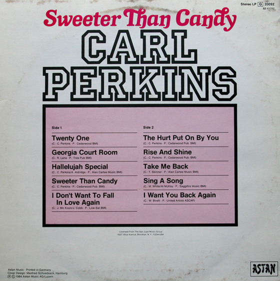 Carl Perkins – Sweeter Than Candy (150g)