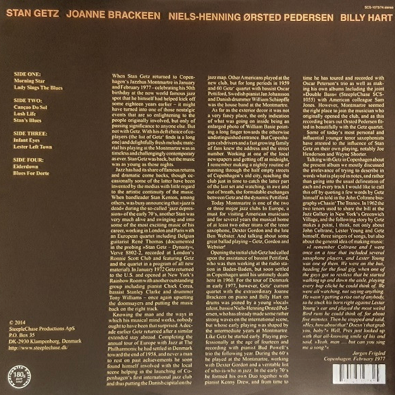 Stan Getz Quartet feat. Niels-Henning Ørsted Pedersen – Live At Montmartre (2 LPa) - Audiophile
