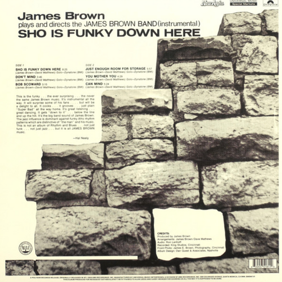 James Brown Plays And Directs The James Brown Band – Sho Is Funky Down Here (1LPa) - Audiophile