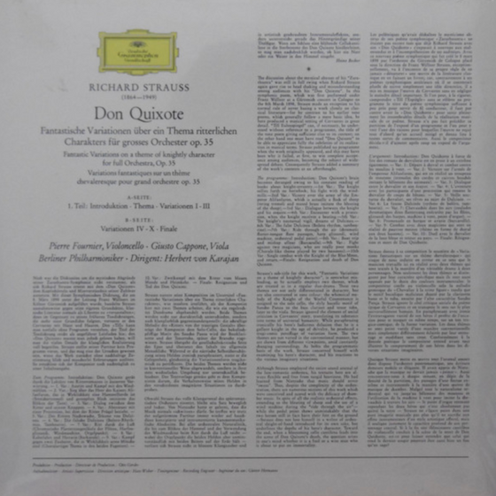 Richard Strauss - Pierre Fournier, Berliner Philharmoniker, Herbert von Karajan – Don Quixote - Audiophile