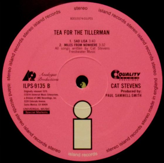 <tc>Cat Stevens – Tea For The Tillerman (2LP, 45 tours, 200g)</tc>