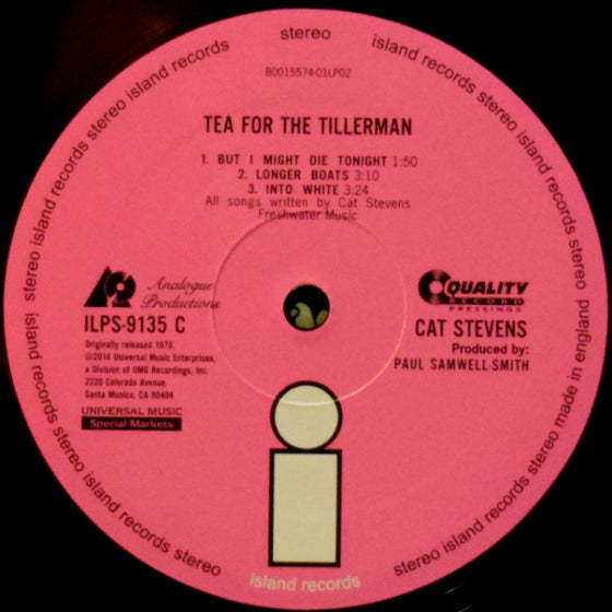<tc>Cat Stevens – Tea For The Tillerman (2LP, 45 tours, 200g)</tc>