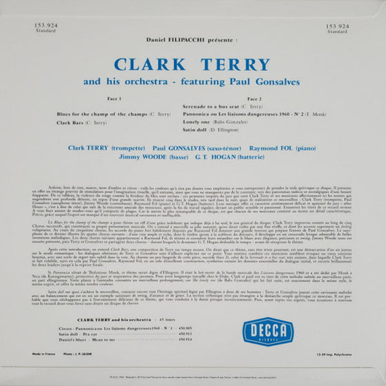 Clark Terry and his orchestra featuring Paul Gonsalves (Mono)