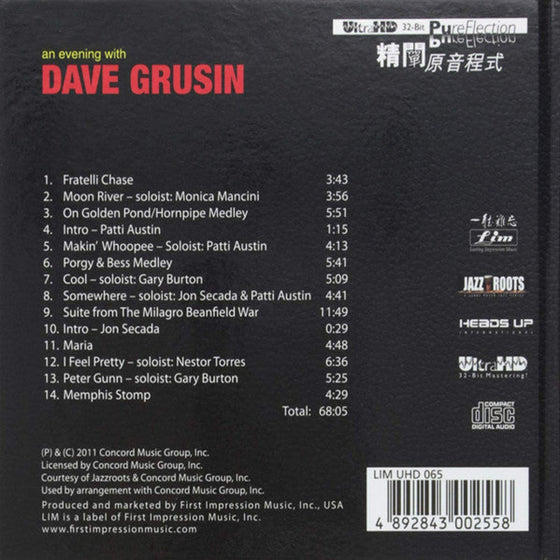 Dave Grusin – An Evening With Dave Grusin (CD, Ultra High Definition 32-Bit Mastering)