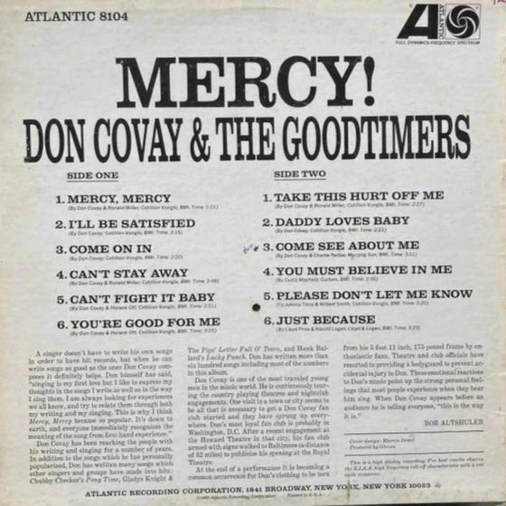 Don Covay & The Goodtimers – Mercy!