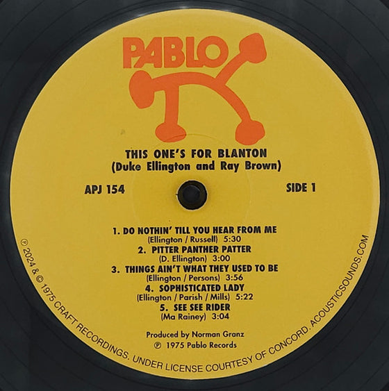 Duke Ellington & Ray Brown – This One’s For Blanton