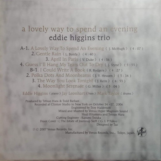 Eddie Higgins Trio - A Lovely Way To Spend An Evening (Japanese edition)