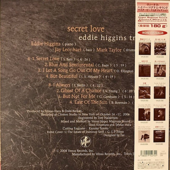 <tc>Eddie Higgins Trio – Secret Love (Edition Japonaise)</tc>