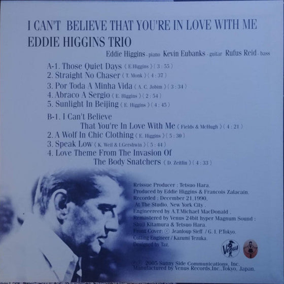 Eddie Higgins With Kevin Eubanks, Rufus Reid – I Can't Believe That You're In Love With Me 