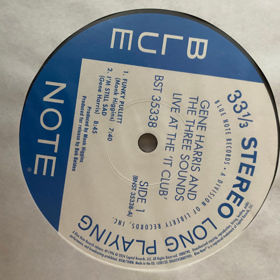 Gene Harris And The Three Sounds - Live At The It Club - Audiophile