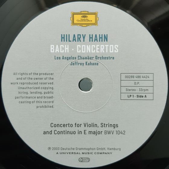Hilary Hahn, Jeffrey Kahane, Los Angeles Chamber Orchestra – Bach Concertos
