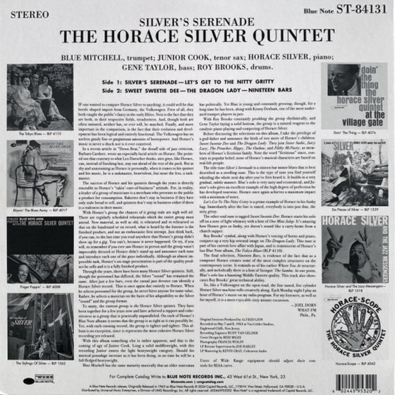 The Horace Silver Quintet – Silver's Serenade AUDIOPHILE