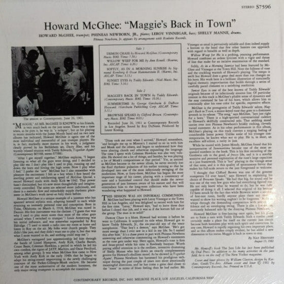 Howard McGhee - Maggie’s Back in Town