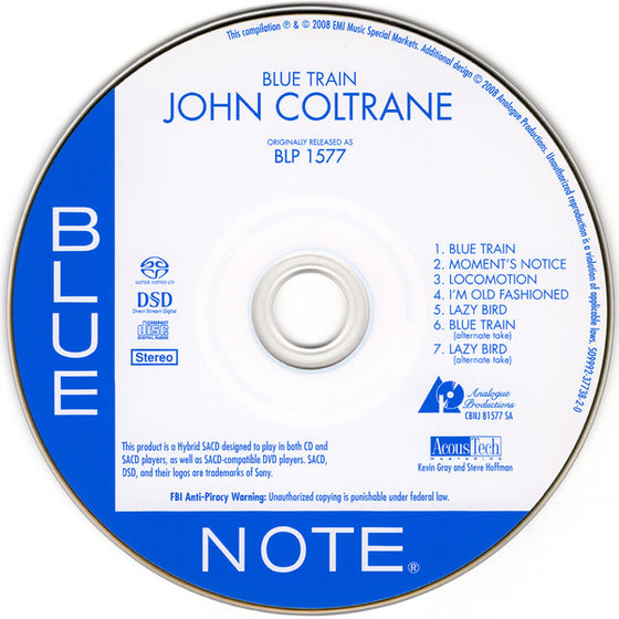 John Coltrane – Blue Train (Hybrid SACD)