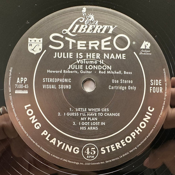Julie London - Julie Is Her Name Volume II (2LP, 45RPM)