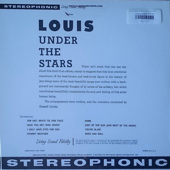 Louis Armstrong – Louis under The Stars (200g, 45RPM) - Audiophile