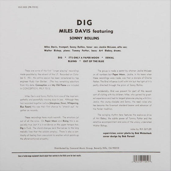 Miles Davis Featuring Sonny Rollins – Dig