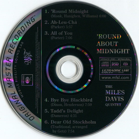 Miles Davis Quintet - Round About Midnight (Mono, Hybrid SACD, Ultradisc UHR)