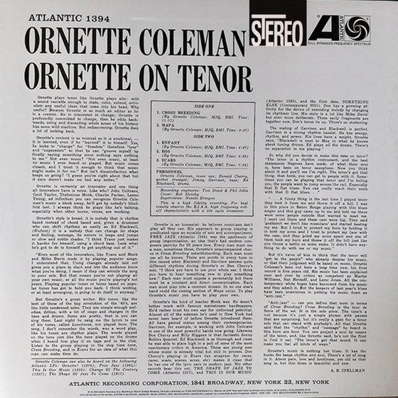 Ornette Coleman - Ornette on Tenor