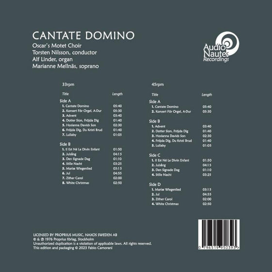 <tc>Oscar's Motet Choir - Cantate Domino (3LP, 33 & 45 tours, 1STEP)</tc>