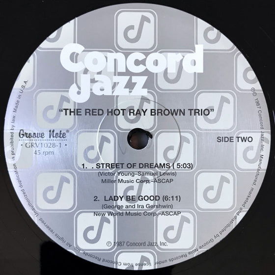 <tc>Ray Brown Trio – The Red Hot Ray Brown Trio (2LP, 45 tours)</tc>