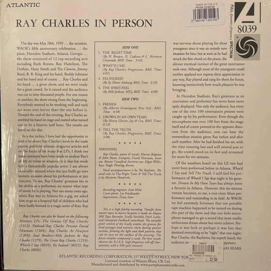 Ray Charles - In Person  (Mono)