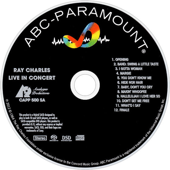 Ray Charles Live In Concert (Hybrid SACD)