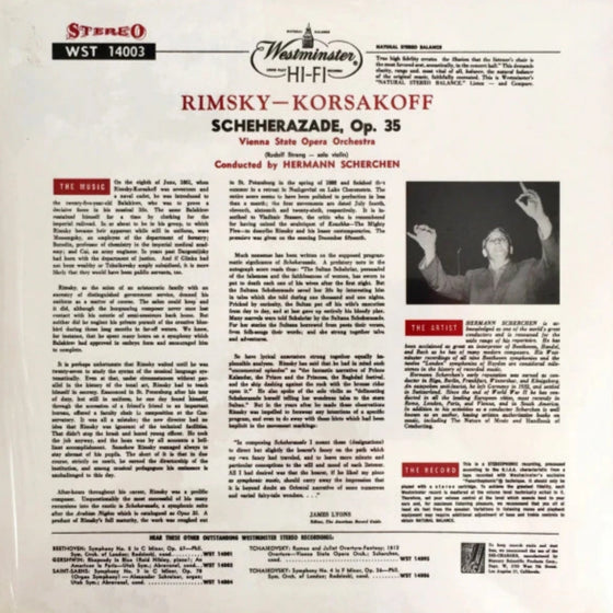 Rimsky-Korsakov - Scheherazade - Rudolf Streng, Hermann Scherchen, Vienna State Opera Orchestra