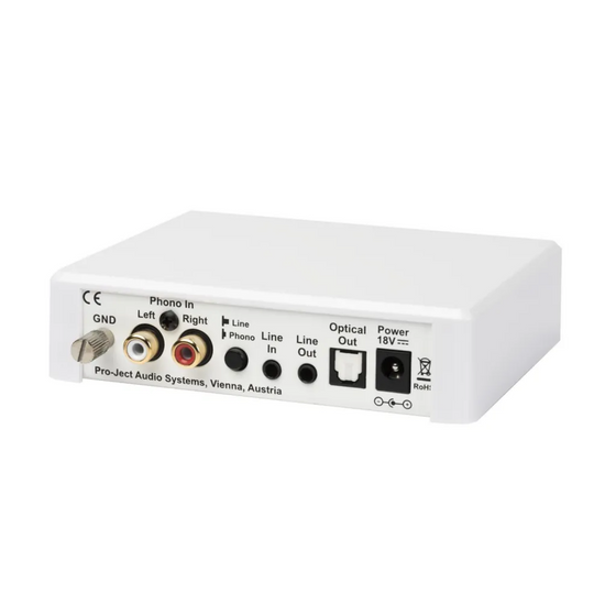 SOLID STATE PRE AMPLIFIER Pro-Ject Optical Box E Phono