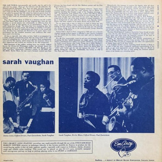 Sarah Vaughan - Sarah Vaughan (Mono, Universal)
