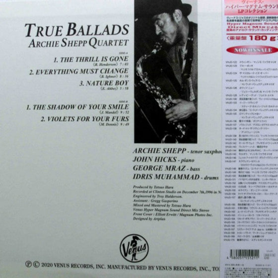 The Archie Shepp Quartet - True Ballads (2LP, Japanese edition)