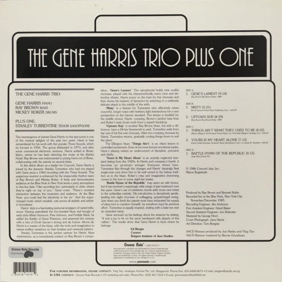 The Gene Harris Trio Plus One (2LP, 45RPM)