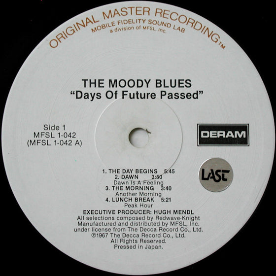 The Moody Blues – Days Of Future Passed - Featuring The London Festival Orchestra Conducted By Peter Knight (Half-speed Mastering, unsealed)