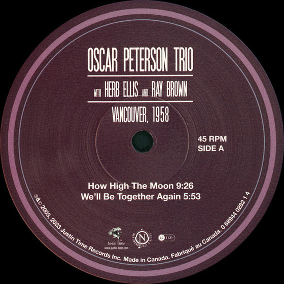 <tc>The Oscar Peterson Trio - Vancouver, 1958 (2LP, 45 tours)</tc>